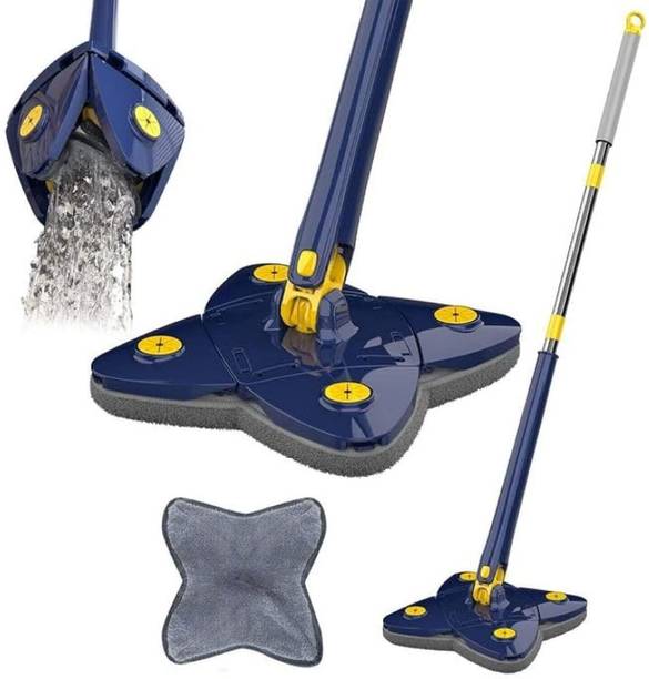 MAAUVTOR 360° Rotatable Squeeze Mop for Floor/Ceiling/Corner/Glass Household Cleaning Dust Mop
