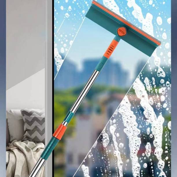 उपकरणवाले 2 in 1 High Windows Cleaner Mop / Wiper with Bendable Head Pack of 1 फ्लैट मोप