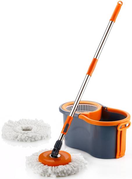 Flipkart SmartBuy Gamma with 360° Spinner 2 Microfiber heads & Twin Bucket Mop Set