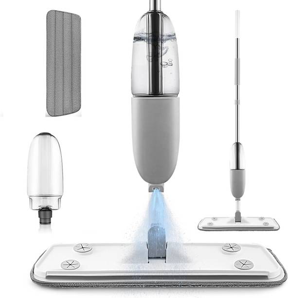 KMshoppingzone Spray Mop Floor Cleaning Set 360 ° Rotating Wet Dry Surface Wet & Dry Mop
