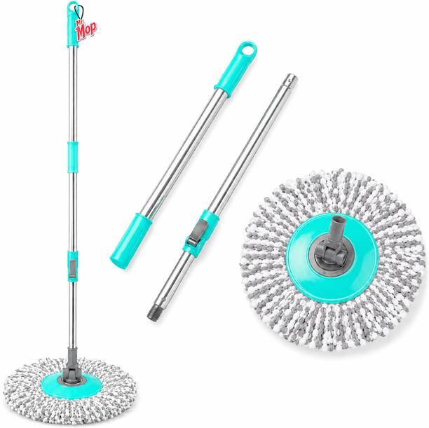 MR. MOP Spin Mop Stick with 2 Refill Heads | Floor Cleaning Mop for Hom Mop Rod