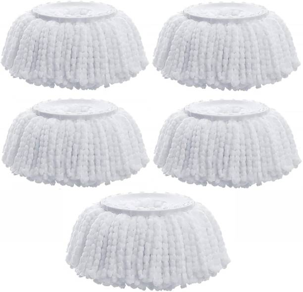 Flipkart SmartBuy Spin Mop Replacement Head 360 Spin Mop Accessories Microfiber Mop(Set of 5) Flat Mop