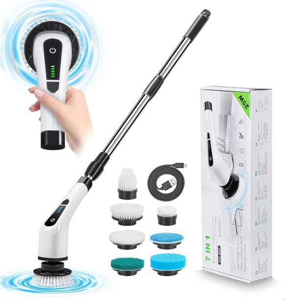 Swadana 7 in 1 Electric Spin Scrubber Cordless Bathroom & Floor Cleaning Brush Wet & Dry Mop