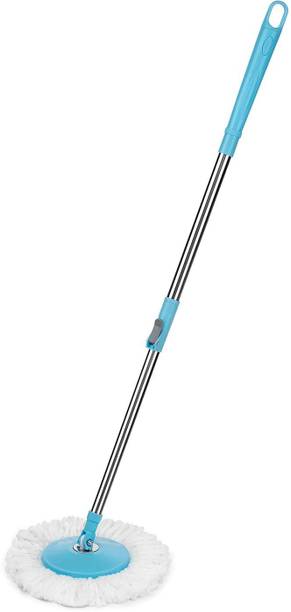 Mopkart Floor Cleaner Mop Stick Rod Stainless Steel Mop Handle with 1 Microfiber Head Mop Head and Rod