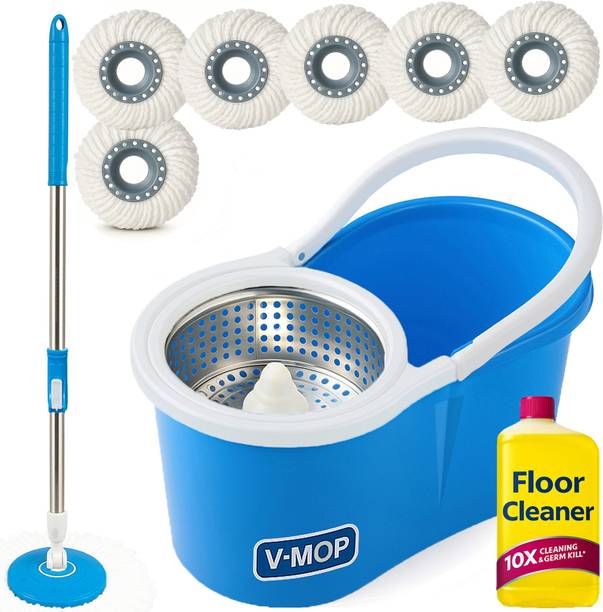 V-MOP Premium Classic Spin Mop Bucket Floor Cleaner Set -P16 Wet & Dry Mop