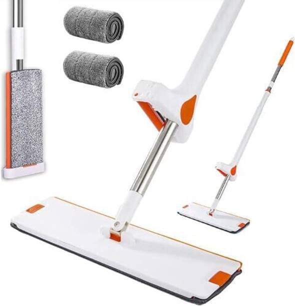 Flipkart SmartBuy Slider Squeeze Flat Mop Home Office Cleaning 40 CM Head Pack of 1 (2 Mop Pads) Flat Mop