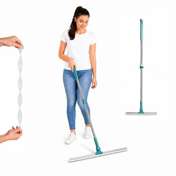 BRAND VILLA Magic Broom Silicone Floor Wiper 180° Rotat...