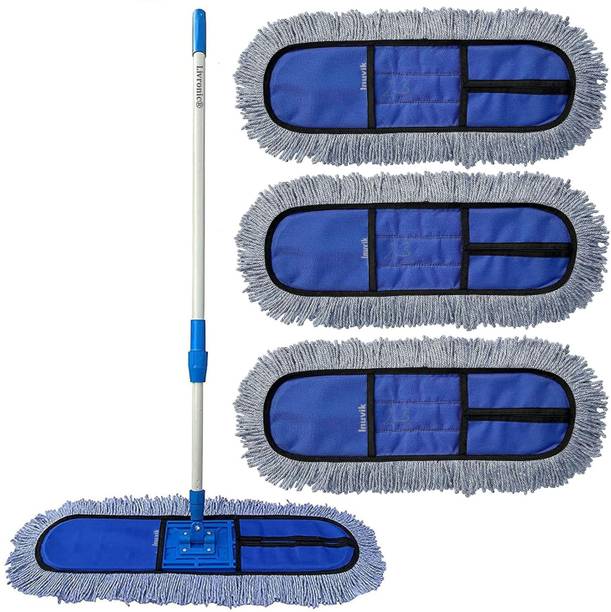 Inuvik Wet and Dry 18 Inch Mop Floor Cleaning Mop For|Home|Office|Hotes (3extra refill) Wet & Dry Mop