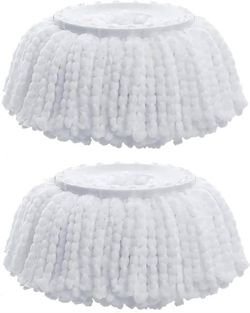 Flipkart SmartBuy Spin Mop Replacement Head 360 Spin Mop Accessories Microfiber Mop(Set of 2) Flat Mop