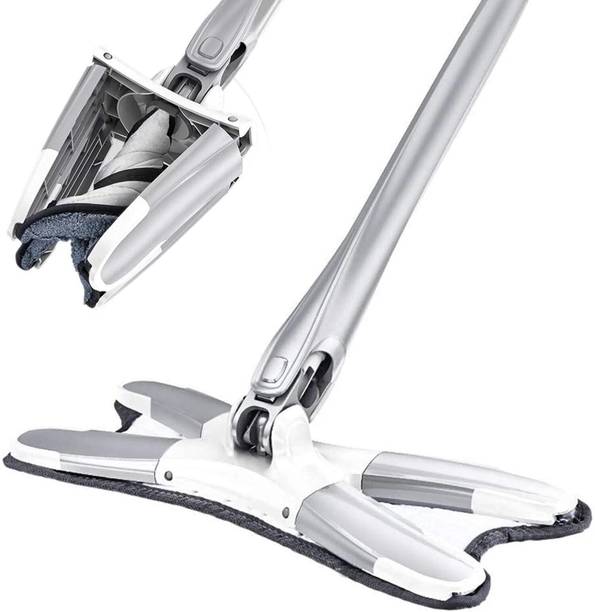 Flipkart SmartBuy X Shaped Wet & Dry Adjustable Twist Floor Cleaning Mop Long Handle(Set of 1) Wet & Dry Mop