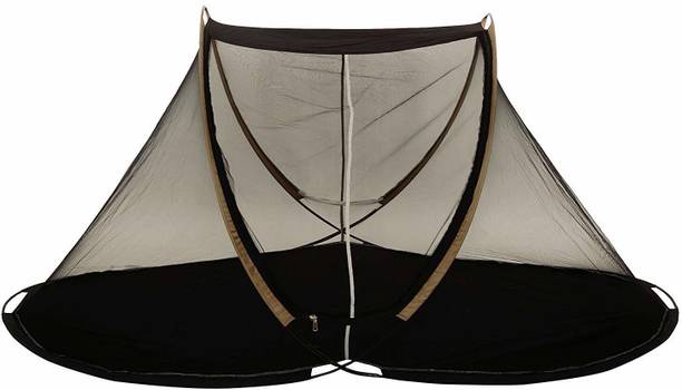 Lemork Polyester Adults Washable High Quality, Self standing with one Side Slidder Gate machhardani Single Bed Mosquito Net