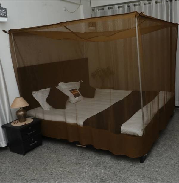 St mosquito centre Mosquito net khaki HDPE - High Density Poly Ethylene Washable Adults Mosquito Net