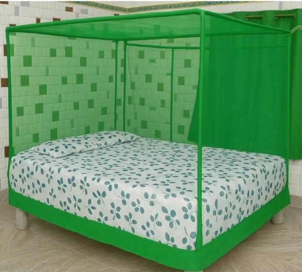 ST Mosquito Center Mono green color 6*7 HDPE - High Density Poly Ethylene Washable Adults Mosquito Net