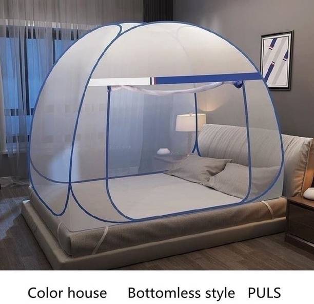 Sks Enterprises Polyester Adults Washable Double Bed, Queen Size Bed, King |Polyester, Foldable Mosquito Net