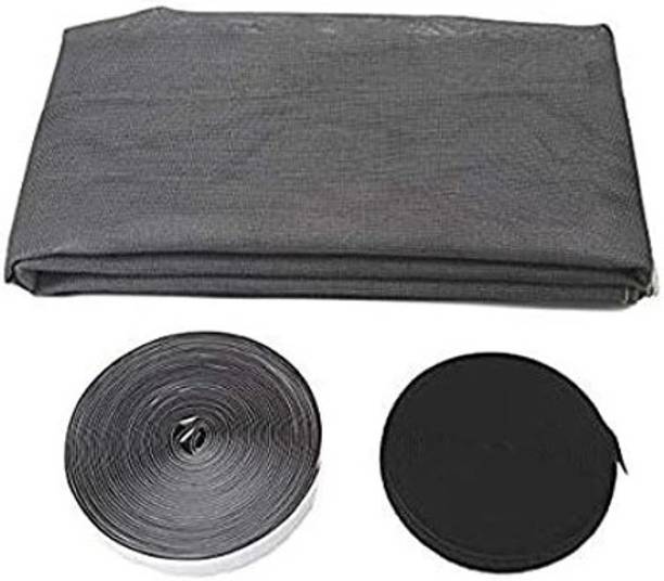 Easynet Fibre Adults Washable Heavy Quality 120 GSM PVC Coated FIBREGLASS Window Insect Mosquito Mesh Net Screen with Hook & Loop Tape for Installation (Grey, 150 x 150 cm) Mosquito Net