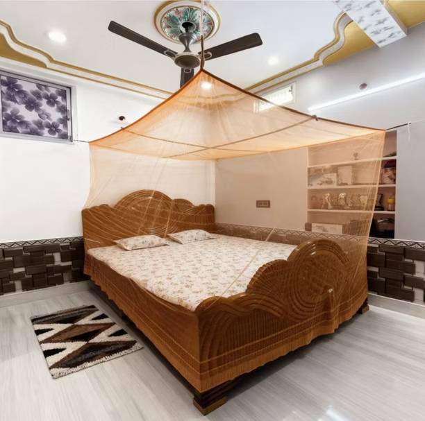 ST Mosquito Center Paragon Rose orange 6*7 HDPE - High Density Poly Ethylene Washable Adults Mosquito Net