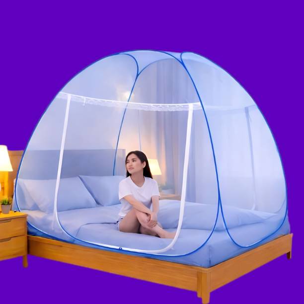 AK FAISHAN Quick Open Bed Canopy Shelter for Peaceful Sleep Polyester Washable Adults Mosquito Net