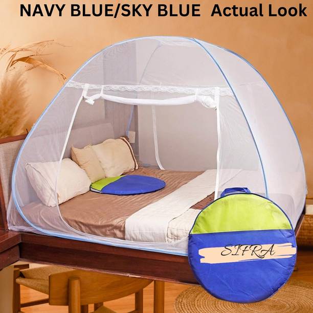 SIFRA Polyester Adults Washable Premium King or Double Bed Mosquito Net Mosquito Net
