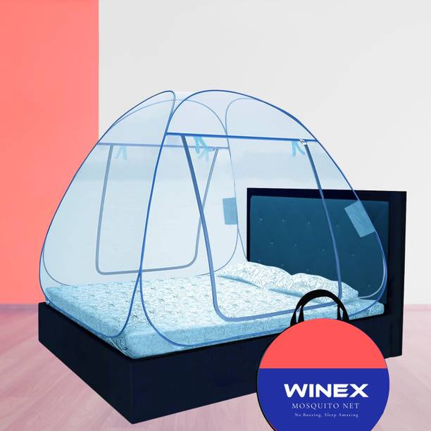 Winex Canopy Style Foldable Mosquito Net for Large Bed Polyester Washable Adults Mosquito Net
