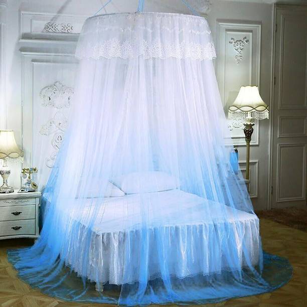 Classic Mosquito Net King Size Polyester Double Layer Royal Machardani Canopy Decorative Palace Style Polyester Washable Adults Mosquito Net