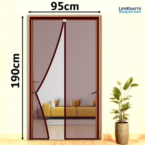 Lifekrafts Polyester Adults Washable Auto-Closing Magnetic Door Mosquito Net