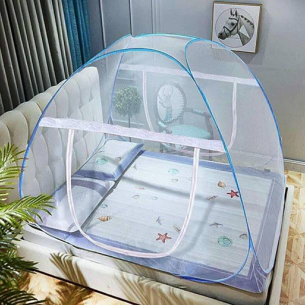 Adbra Cotton Adults Washable Folding King Size, Double Bed Mosquito Net