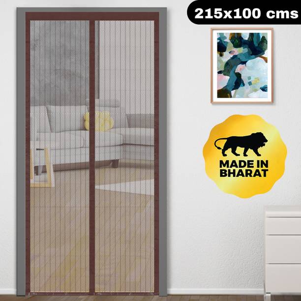 क्लासिक मॉस्कीटो नेट Net For Door With Magnet Self-Closing with full frame self Adhesive Hook पॉलिएस्टर के लिए बनाया गया मॉस्कीटो नेट
