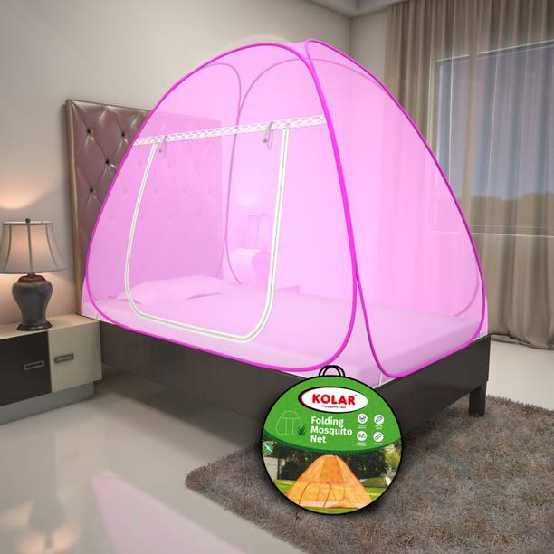 Kolar Polyester Adults Washable Full 6 Feet x 4 Feet Premium Single Bed Machardani, Strong and Foldable Mosquito Net