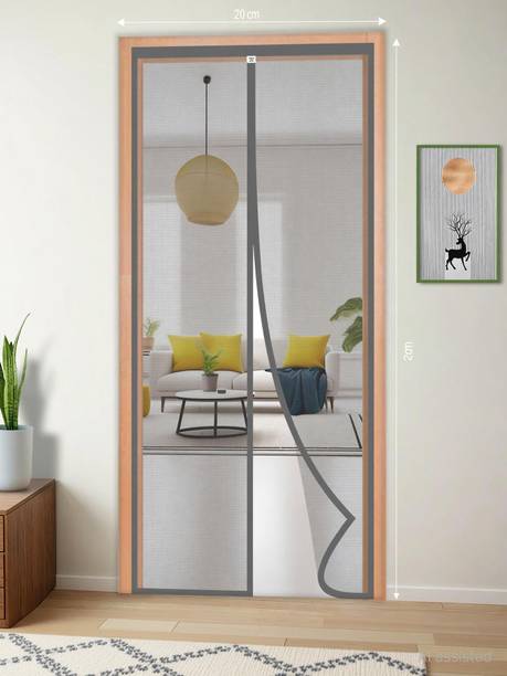 TurtleGrip Polyester Door Mosquito Net for Main Doors, Bedroom, Kitchen & Balcony Doors Polyester Washable Adults Mosquito Net