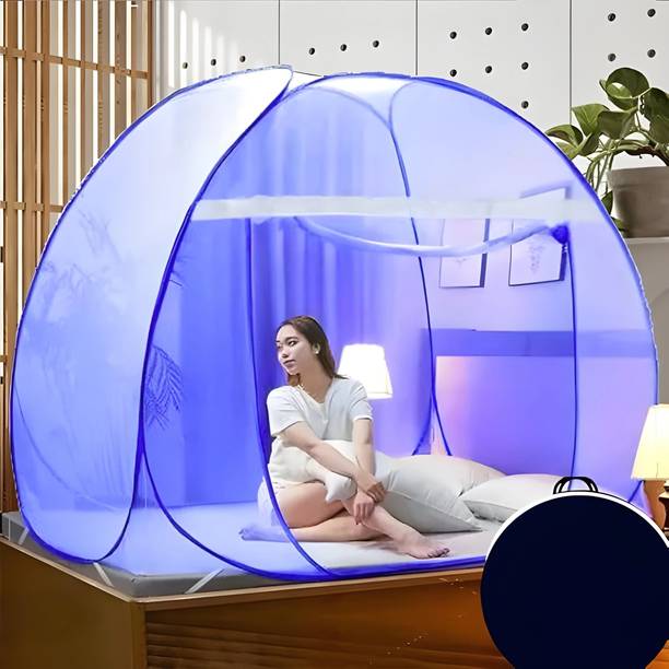प्रिविन King Size Bed with Saviours Suitable for 6 ft x 6 ft पॉलिएस्टर के लिए बनाया गया मॉस्कीटो नेट