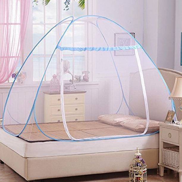 MARATHON Polyester Adults Washable Mosquito net, Polyester Foldable Single bed Mosquito Net