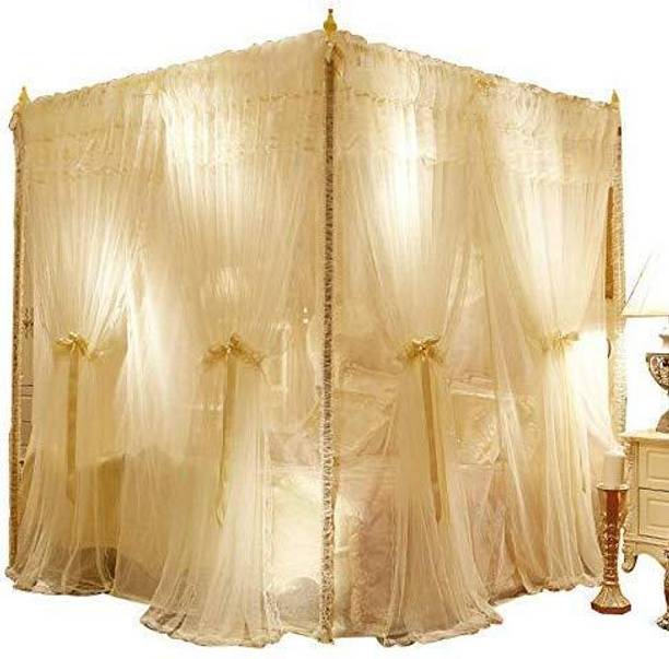 Iblay 59"W*78"L*82"H, 4 Corners Post Canopy Bed Curtain for Girls Boys & Adults Polyester Washable Adults Mosquito Net