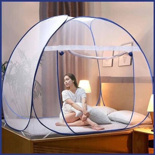 MARATHON Polyester Adults Washable Polyester Foldable Portable Insect Screen Machhardani for King Size Double Bed Mosquito Net