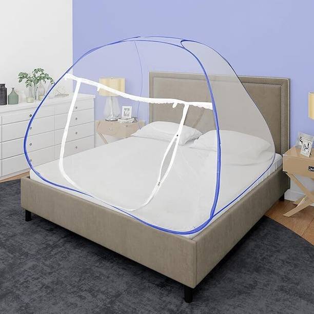 LeoMates Polyester Adults Washable Double Bed/ King Size Bed/ Single Bed Machhardani Bed Mosquito Net