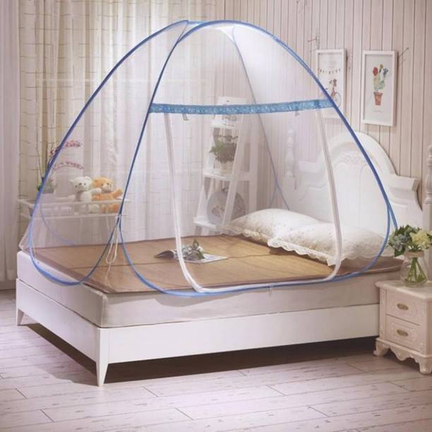 MARATHON Polyester Adults Washable Mosquito net, Polyester Foldable Single bed Mosquito Net