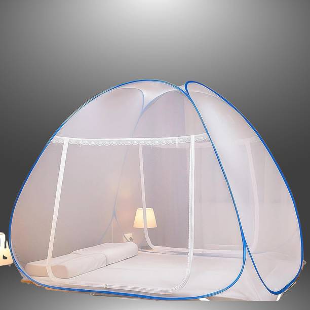 Ame Foldable Bed Canopy Net for Double Bed Breathable Mosquito Tent Polyester Adults Mosquito Net