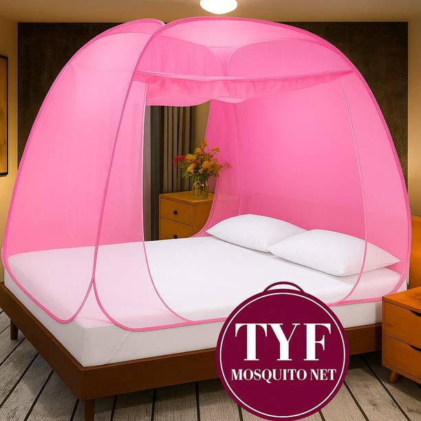 TYF Cotton Adults Washable Double & King Size Bed (6 X 6 ft) Mosquito Net