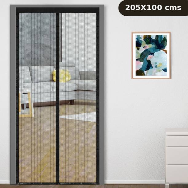 Classic Mosquito Net Net For Door With Magnet Self-Closing with full frame self Adhesive Hook Polyester Washable Adults Mosquito Net