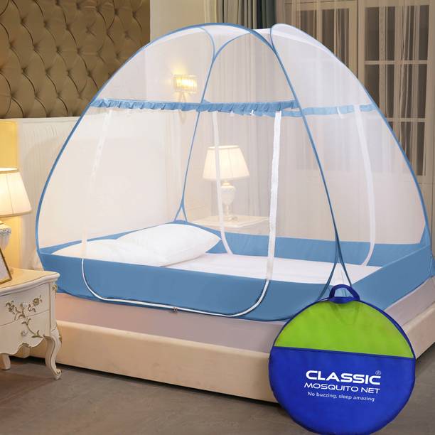 क्लासिक मॉस्कीटो नेट Foldable Premium,Double & King Size Bed(200*200*145 CM) पॉलिएस्टर के लिए बनाया गया मॉस्कीटो नेट