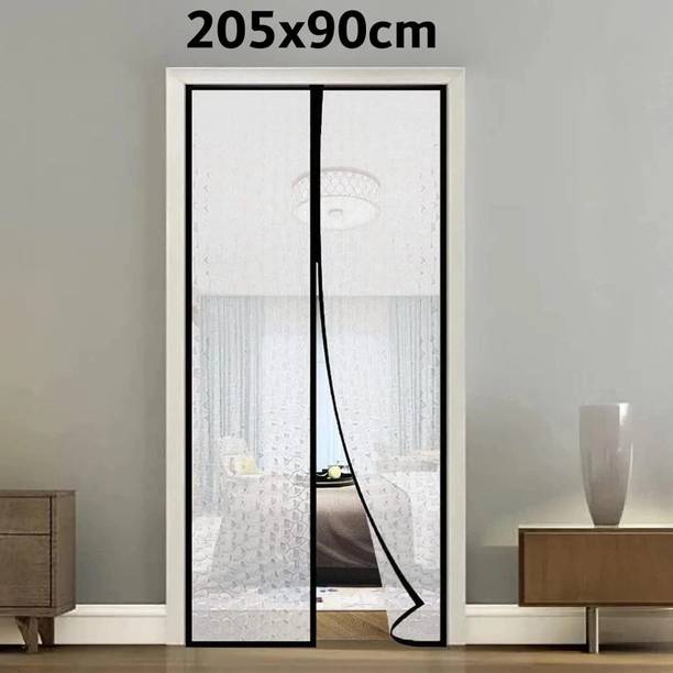 Lifekrafts HDPE - High Density Poly Ethylene Adults Washable Magnetic AC Door Curtain– Insulated Thermal Cover, Self-Closing, Stylish & Easy Mosquito Net