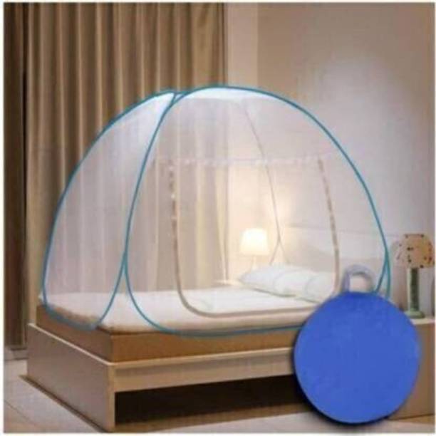 MARATHON Polyester Adults Washable Mosquito net, Polyester Foldable King size bed Mosquito Net