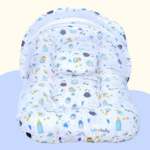 Tip 'n' Top Cotton Infants Washable baby Bed with Mosquito Net Mosquito Net