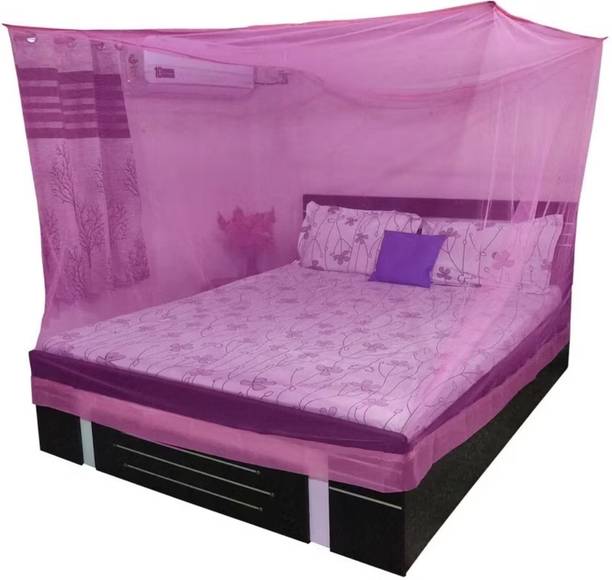 ST Mosquito Center Nidhi mosquito net pink color HDPE - High Density Poly Ethylene Washable Adults Mosquito Net