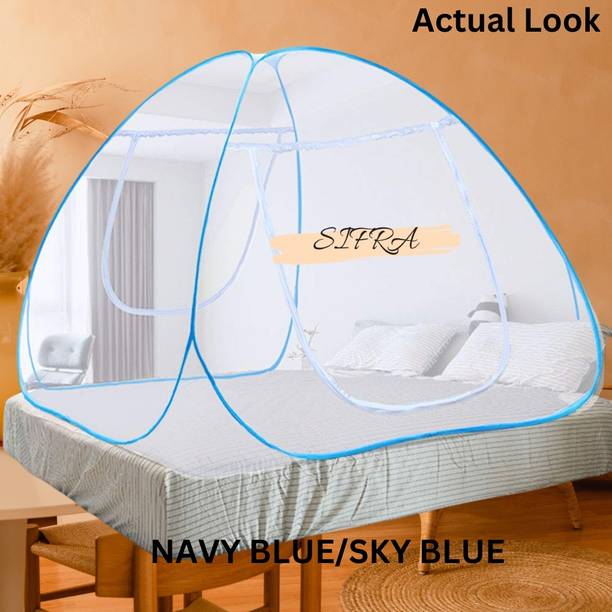 SIFRA Polyester Adults Washable Premium King or Double Bed Mosquito Net Mosquito Net