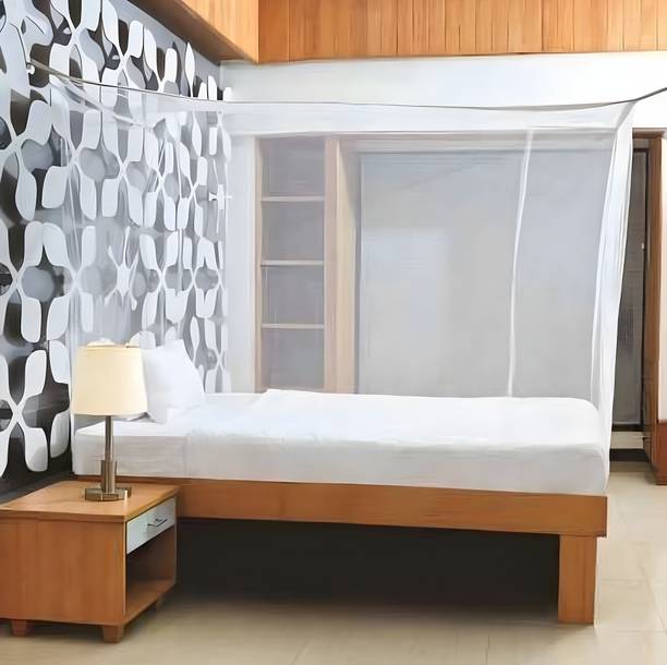 मिनीकिड्ज़ single bed insect and mosquito net {4x6 ft} HDPE - हाई डेंसिटी पॉली एथिलीन के लिए बनाया गया मॉस्कीटो नेट
