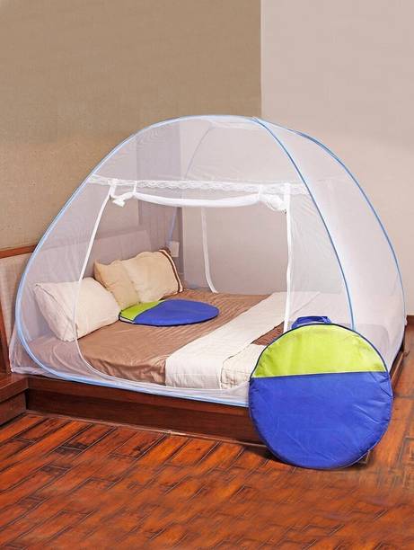 Privine Polyester Adults Washable SmartBuy Double Bed Portable also Suitable FOR KING/QUEEN size Bed Mosquito Net
