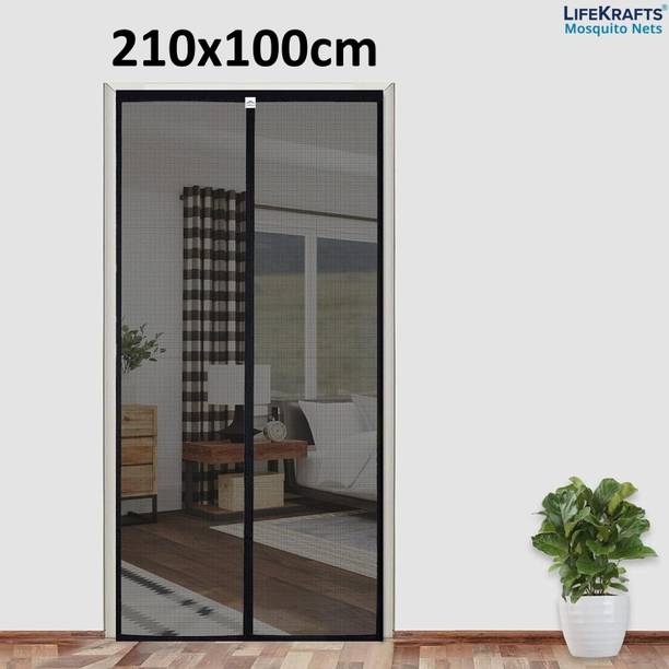 Lifekrafts Polyester Adults Washable Auto-Closing Magnetic Door Mosquito Net