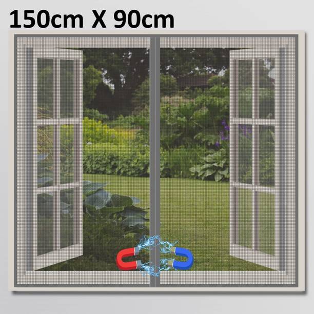 टर्टलग्रिप Magnetic Window Mosquito Net with Self-Adhesive Hook Tape DIY Installation पॉलिएस्टर के लिए बनाया गया मॉस्कीटो नेट