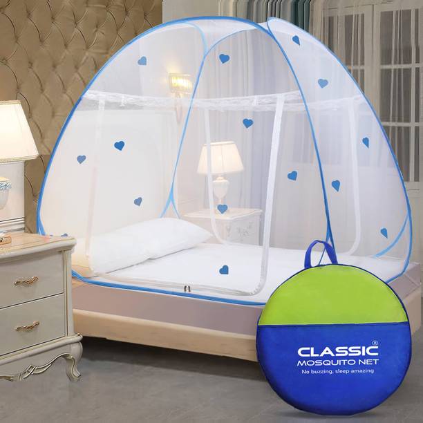 Classic Mosquito Net Polyester Adults Washable design (limited edition)|Double Bed & King Size Foldable Machardani Mosquito Net