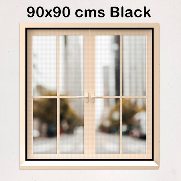 क्लासिक मॉस्कीटो नेट Glass for Windows and Self-Adhesive Hook Pre-Stitched, Edge Fabric , (Size : 90 CM X 90 CM) फाइबर एडल्ट के लिए बनाया गया मॉस्कीटो नेट